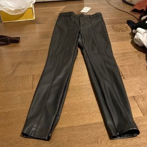 ZARA black leather pants